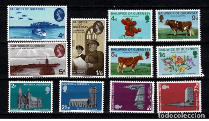 Sellos: Guernsey 1970 - Complete year set mnh** - Foto 1