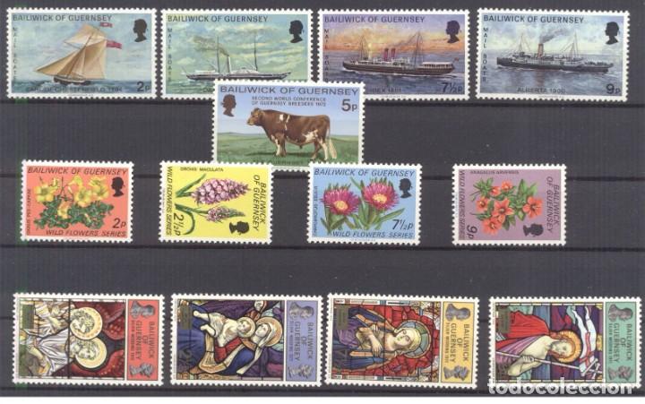 Sellos: Guernsey 1972 - Complete year set mnh** - Foto 1