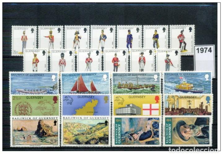 Sellos: Guernsey 1974 - Complete year set mnh** - Foto 1