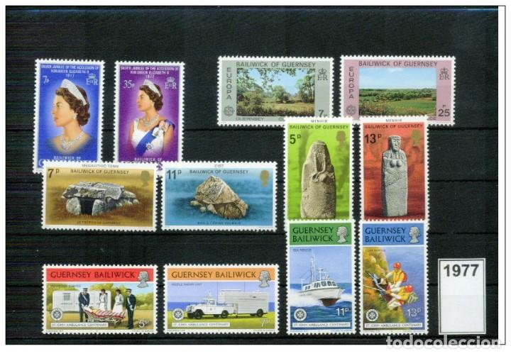 Sellos: Guernsey 1977 - Complete year set mnh** - Foto 1