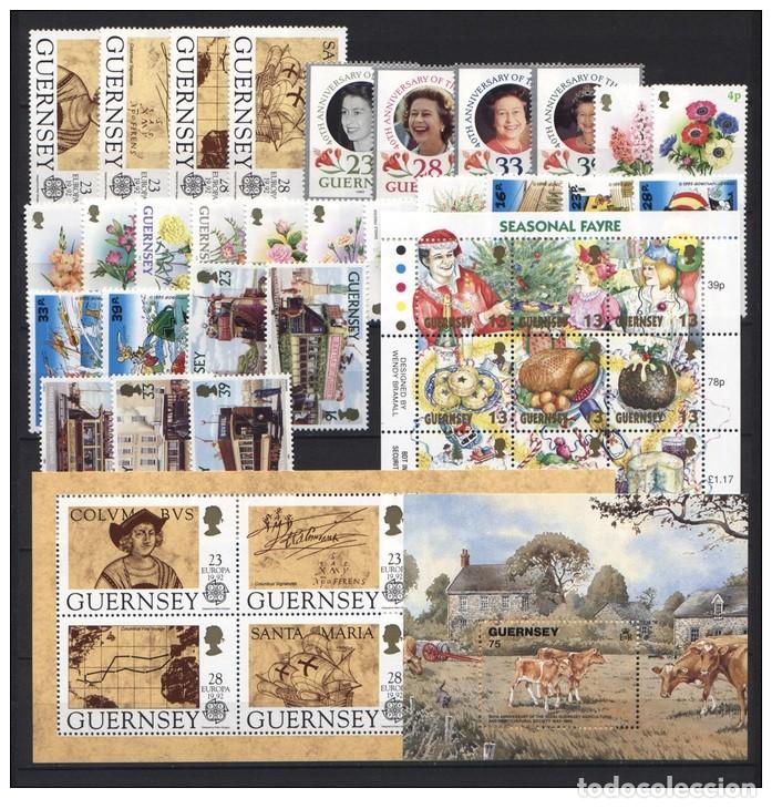 Sellos: Guernsey 1992 - Complete year set mnh** - Foto 1
