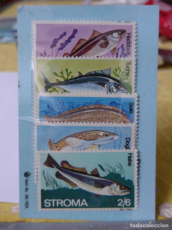 Sellos: STROMA SERIE TEMATICA DE PECES 5 VALORES - Foto 1