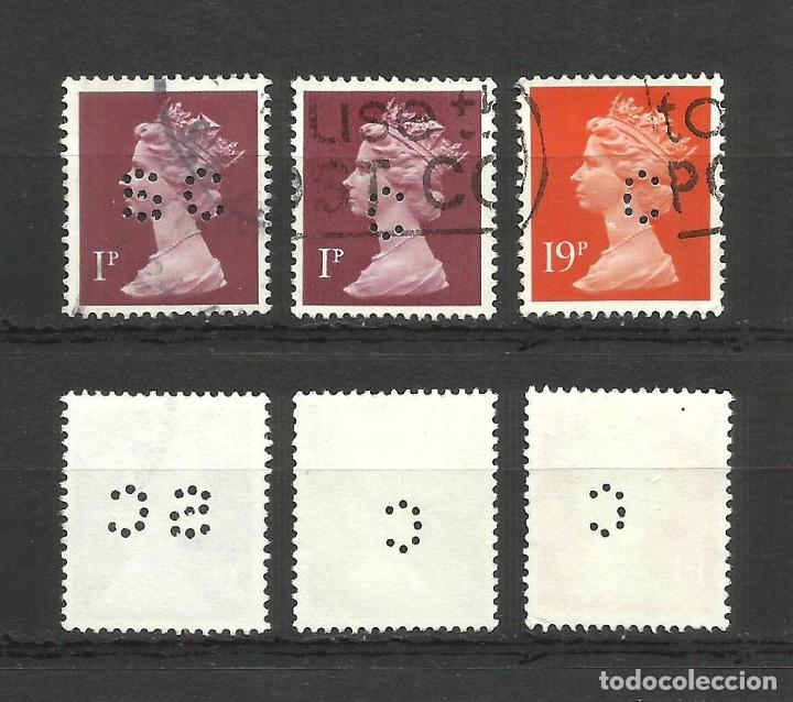 Sellos: GB, Machin, con perforaciones - Foto 1