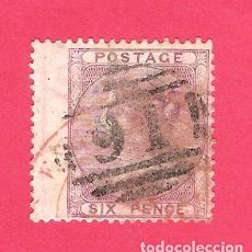 Sellos: 1856 QUEEN VICTORIA - WITHOUT CONTROL LETTERS IN CORNERS. SIX PENCE PURPLE. Lote 370433551