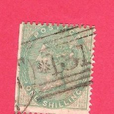 Sellos: 1856 QUEEN VICTORIA - WITHOUT CONTROL LETTERS IN CORNERS. ONE SHILLING GREEN. Lote 370436341