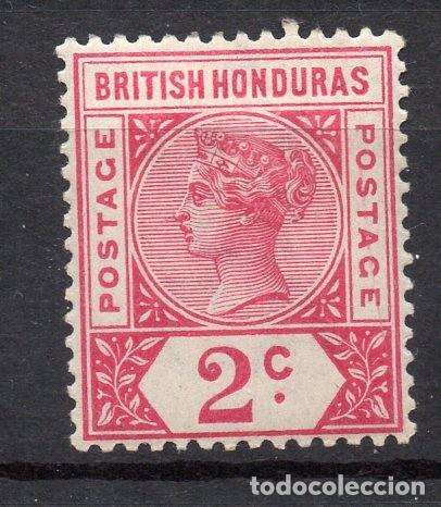 Timbres: BRITISH HONDURAS/1891/MH/SC#39/ REINA VICTORIA / REALEZA/ 2p CARMIN