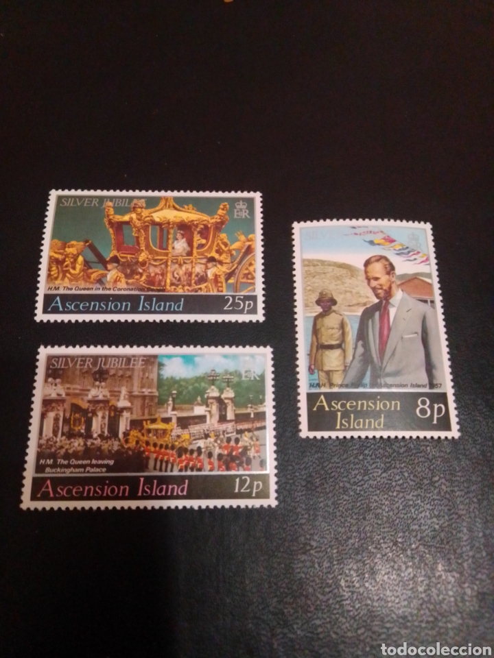 Briefmarken: Ascension Silver Jubilee Serie completa 1977