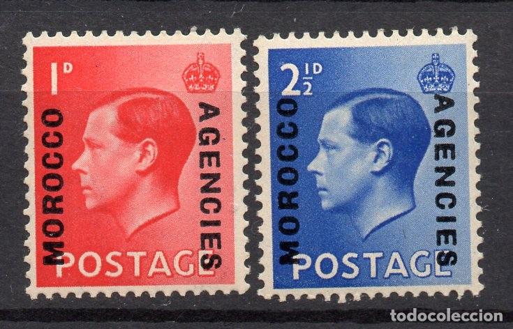 Sellos: GBOA_MORROCO/1936/MNH/SC#244,245a/ REY EDWARD VIII / KEVIII / REALEZA/ SET COMPLETO