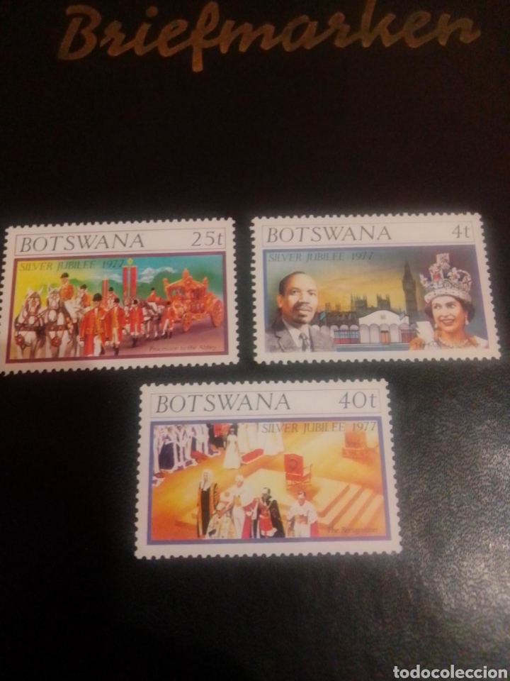 Sellos: Botswana Silver Jubilee Isabel II 1977 - Foto 1