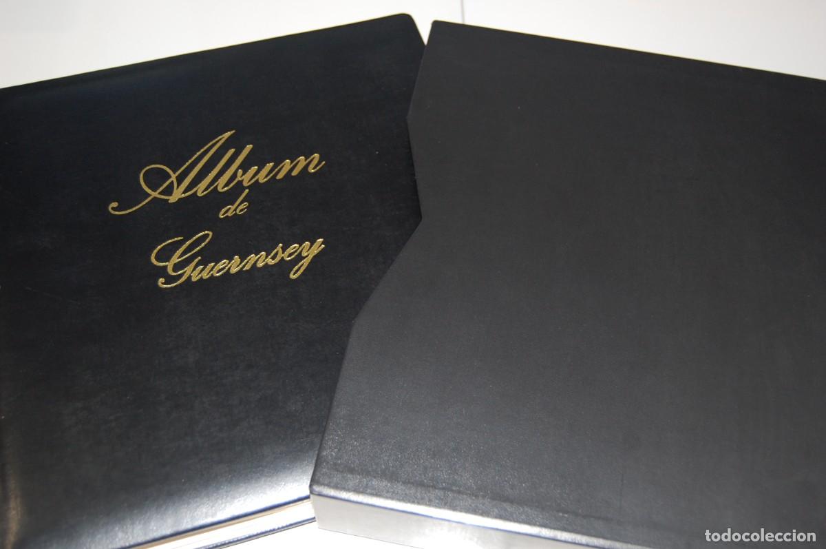 Sellos: ALBUM FILABO-GUERNSEY-REINO UNIDO-HOJAS 1978 A 1989-FILOESTUCHES TRANSPARENTES-SIN SELLOS- VER FOTOS