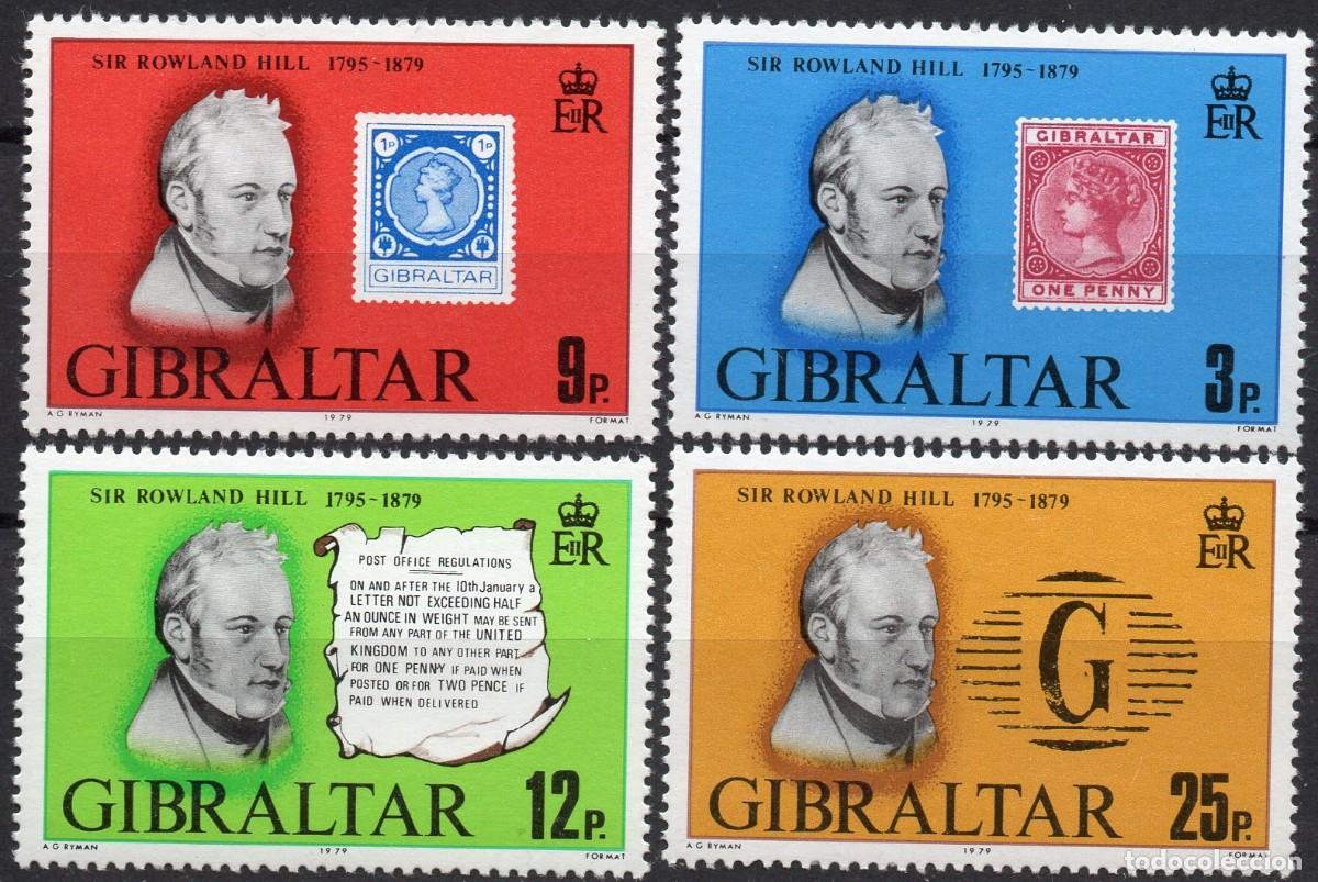 Timbres: GIBRALTAR/1979/MNH/SC#378-381/ ROWLAND HILL / HISTORIA FILATELICA / SET COMPLETE