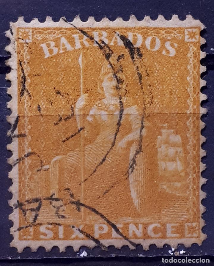 Sellos: BARBADOS &deg; A&ntilde;o 1875. Yvert 30. - Foto 1
