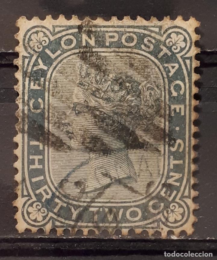Sellos: CEYLAN &deg; A&ntilde;o 1872-8. Yvert 54. - Foto 1