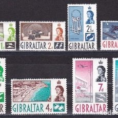 Sellos: GIBRALTAR 1960-1966 - SERIE BASICA REINA Y VISTAS DIVERSAS - YVERT 145/152** INC.. Lote 401850884