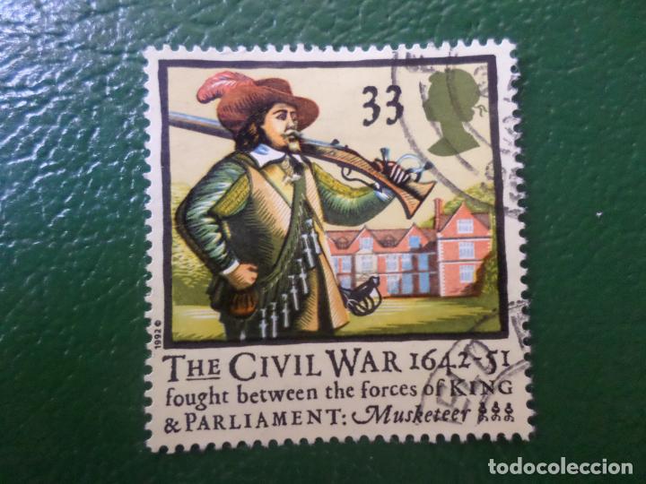 Timbres: -inglaterra, 1992, 350 aniversario batalla de edgehill, Yvert 1626