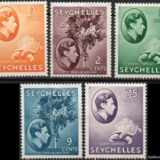 Sellos: SEYCHELLES/1938-41/MH/SC#125-7, 131, 143/ REY JORGE VI / KGVI / SET PARCIAL