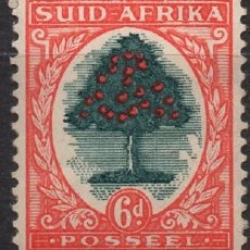 Sellos: SOUTH AFRICA/1933/MNH/SC#34B/ NARANJO / 6P NARANJA & VERDE
