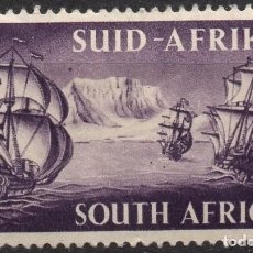 Sellos: SOUTH AFRICA/1952/MH/SC#117/ 300º ANIV. LLEGADA DE JAN VAN RIEBEECK / 2P / BARCOS/ HISTORIA