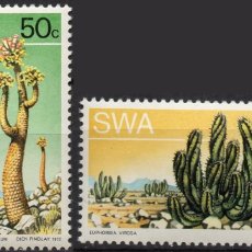 Sellos: SOUTH WEST AFRICA/1979/MNH/SC#356A-357A/ CACTUS/ PLANTAS XEROFILAS / SET PARCIAL/ PERF 14