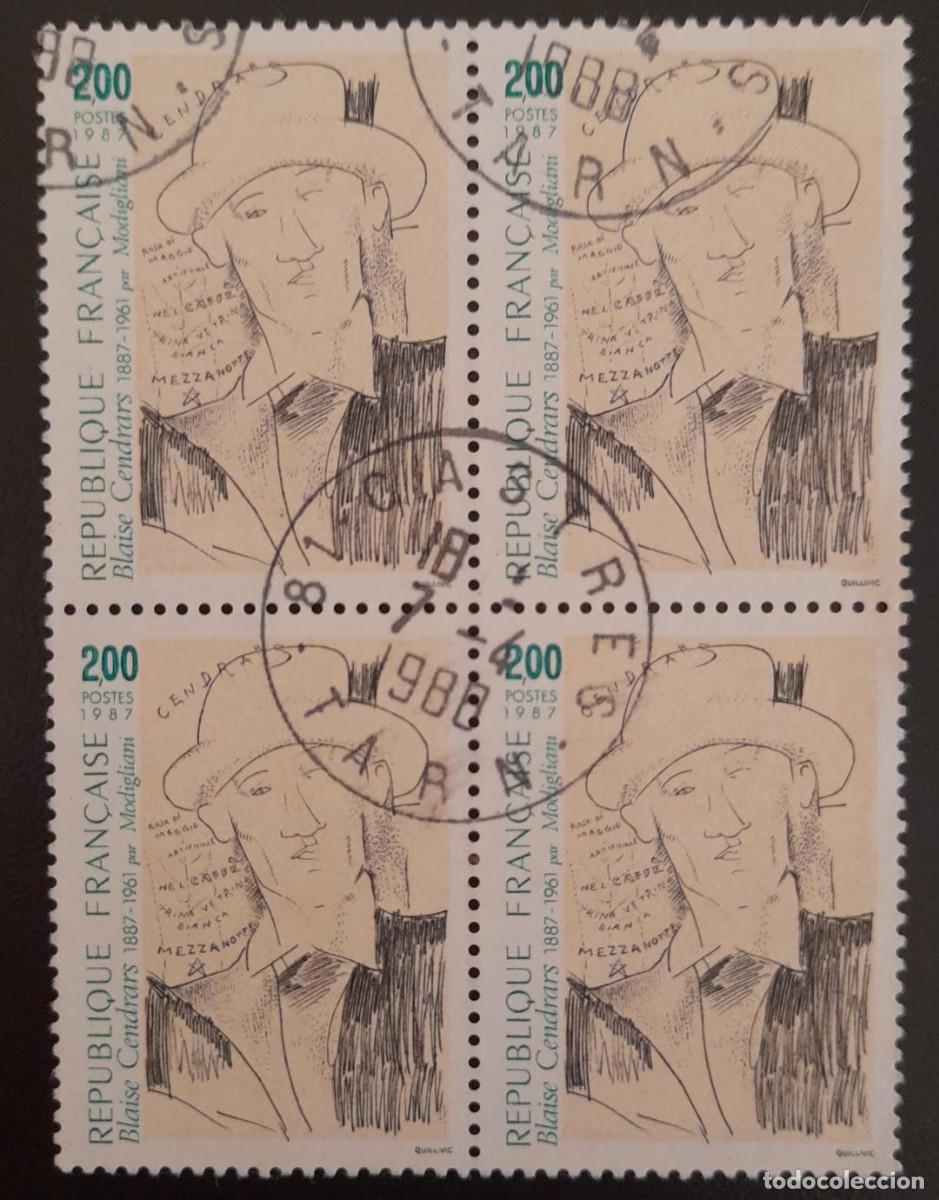 Briefmarken: SD)1987, FRENCH REPUBLIC, CHARACTER, BLAISE CENDRARS, USED