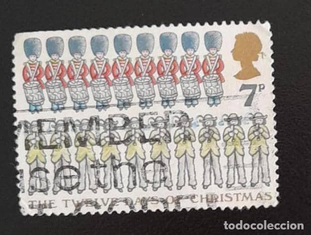 Briefmarken: SD)ENGLAND. CHRISTMAS. SOLDIERS WITH DRUMS AND FLUTES. USED.