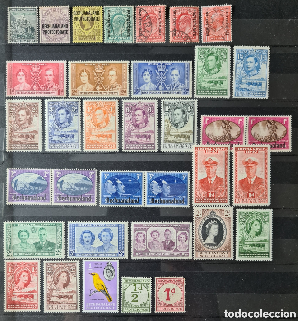 Timbres: Sellos del Protectorado de Bechuanalandia, la mayor parte nuevos