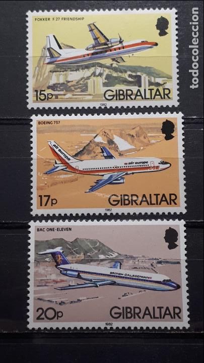 Sellos: GIBRALTAR . **. A&ntilde;o 1982. Yvert 446/8 - Foto 1
