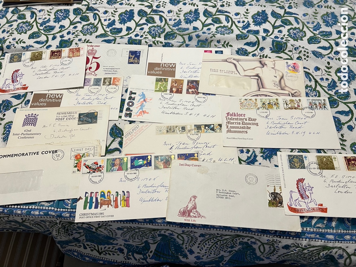 Sellos: Lote cartas FDC Inglaterra - Foto 1