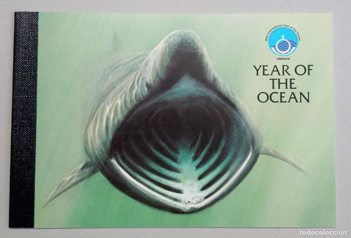 Selos: A&Ntilde;O DEL OCEANO, YEAR OF THE OCEAN, ISLE OF MAN POST OFFICE STAMP BOOKLET, 1998