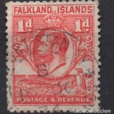 Sellos: FALKLAND ISLANDS/1929-31/USED/SC#55/ REY HORGE V /KGV/ 1P ESCARLATA