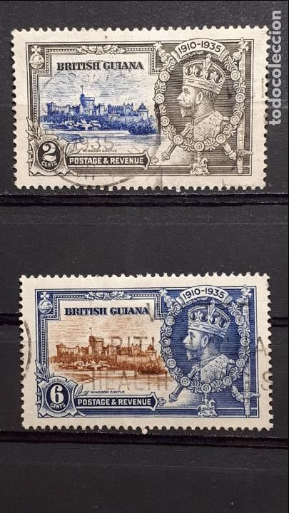 Sellos: GUYANA. A&Ntilde;O 1935. &deg;. YVERT 155-6 - Foto 1