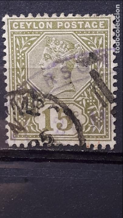 Sellos: CEYLAN. A&Ntilde;O 1885. &deg;. YVERT 108 - Foto 1