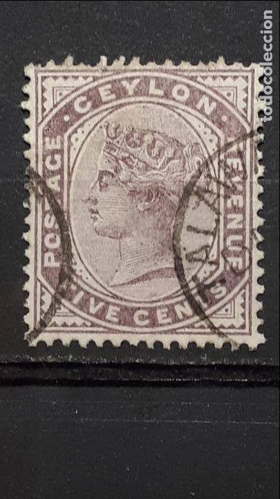 Sellos: CEYLAN. A&Ntilde;O 1885. &deg;. YVERT 107 - Foto 1