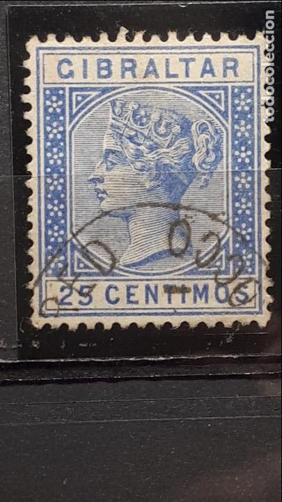 Sellos: GIBRALTAR . &deg;. A&Ntilde;O 1889 YVERT 24 - Foto 1
