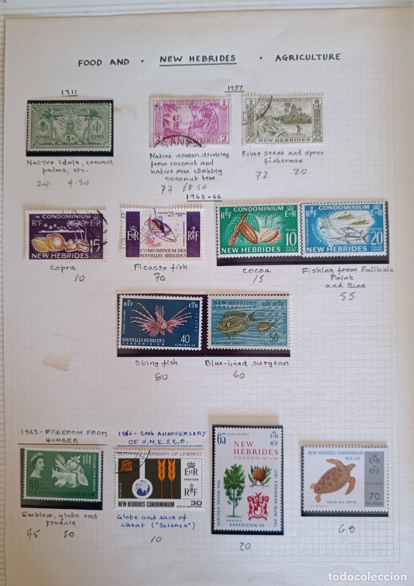 Timbres: LOTE DE NUEVAS HEBRIDAS (Actual Vanuatu) , 13 SELLOS , VER FOTO , SE INCLUYE P&Aacute;GINA