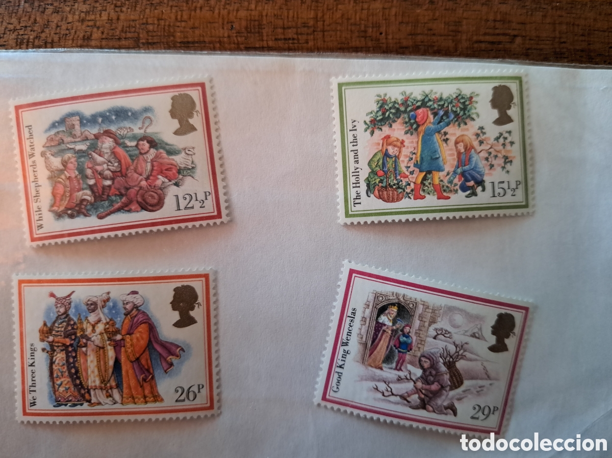 Sellos: Lote (4) Navidad U.K. - Foto 2