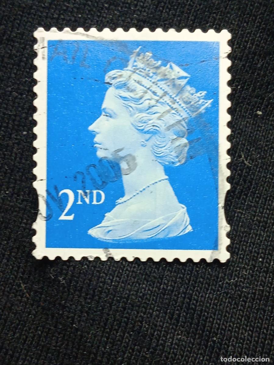 Timbres: SELLO REINA ISABEL DE INGLATERRA, QUEEN ELIZABETH 2ND CLASS BRIGHT BLUE, AZUL