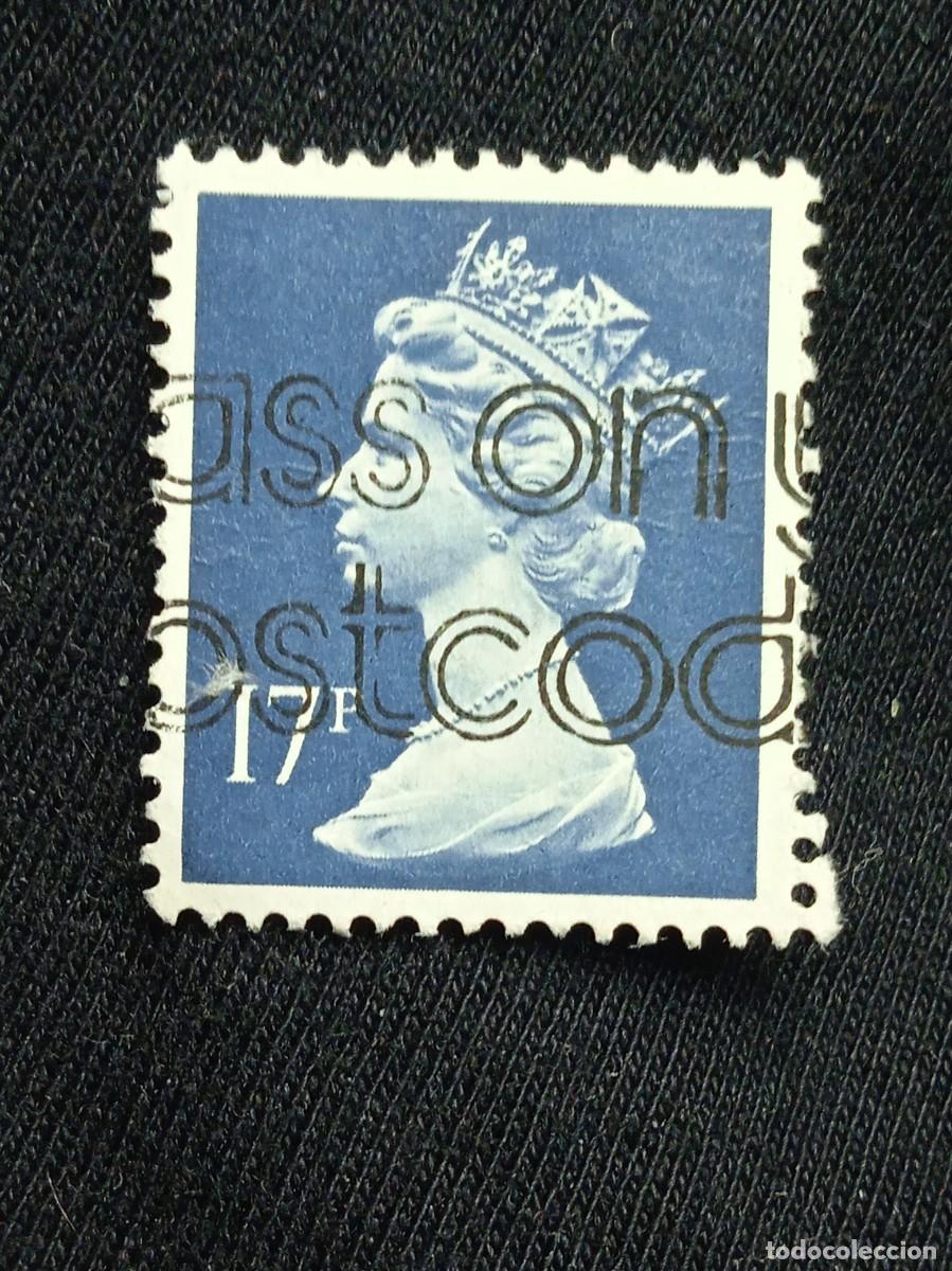 Timbres: SELLO REINA ISABEL DE INGLATERRA, QUEEN ELIZABETH 17F CLASS DARK BLUE, AZUL OSCURO