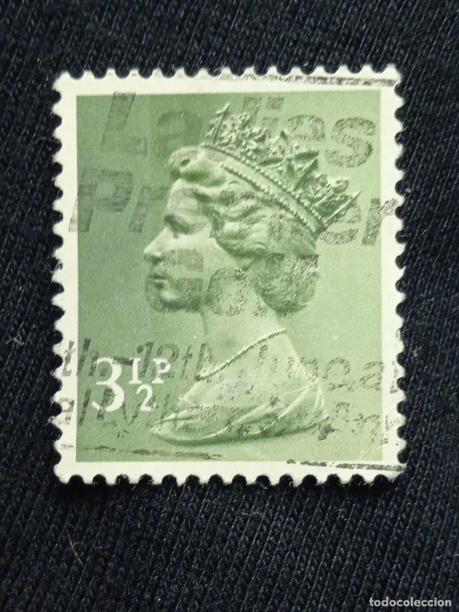Francobolli: SELLO REINA ISABEL DE INGLATERRA, QUEEN ELIZABETH 3 1/2 P GREEN, VERDE