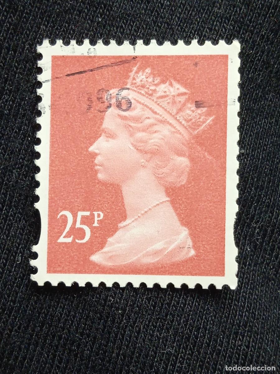 Briefmarken: SELLO REINA ISABEL DE INGLATERRA, QUEEN ELIZABETH II 25P SALMON PINK