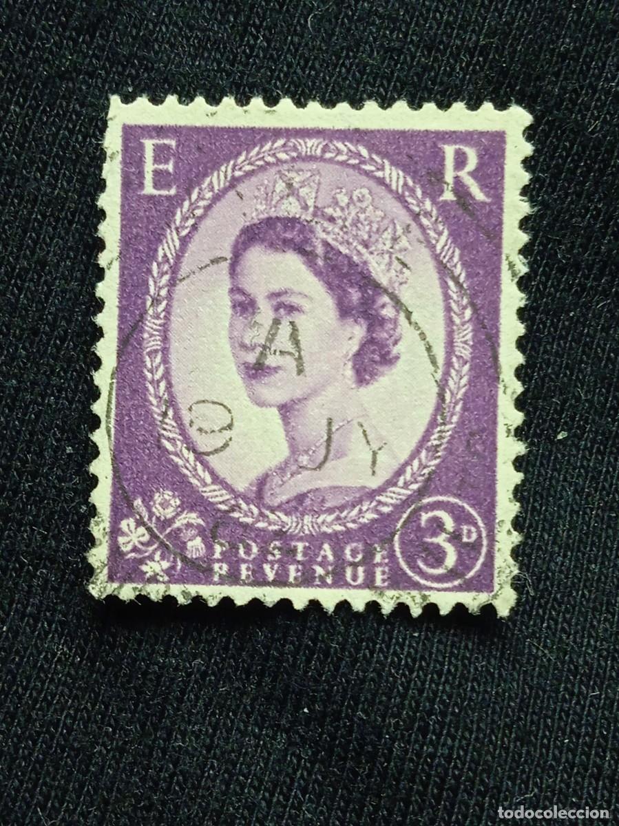 Sellos: SELLO REINA ISABEL DE INGLATERRA, QUEEN ELIZABETH II, 3D 1952 - 1954