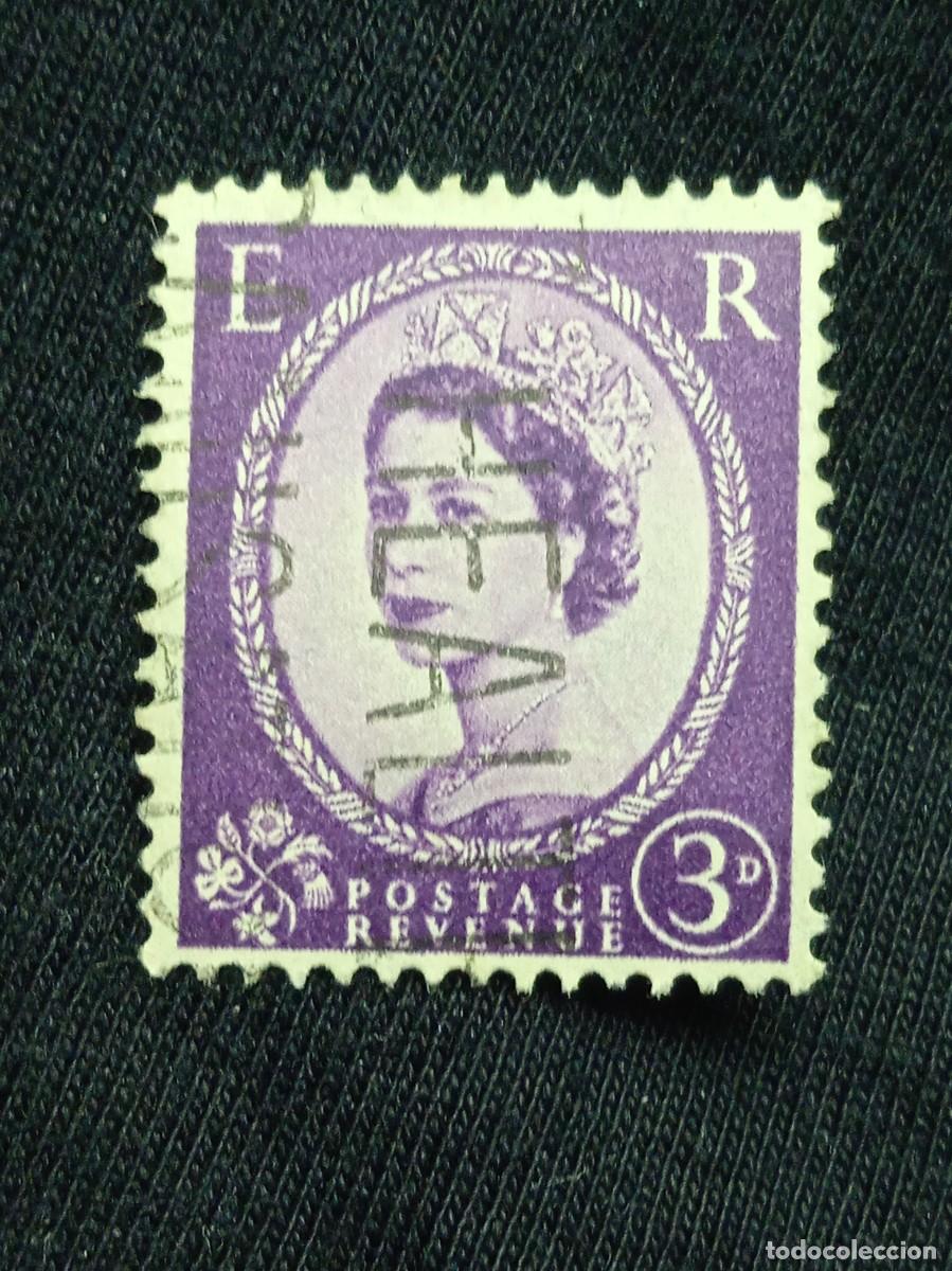 Sellos: SELLO REINA ISABEL DE INGLATERRA, QUEEN ELIZABETH II, 3D 1952 - 1954
