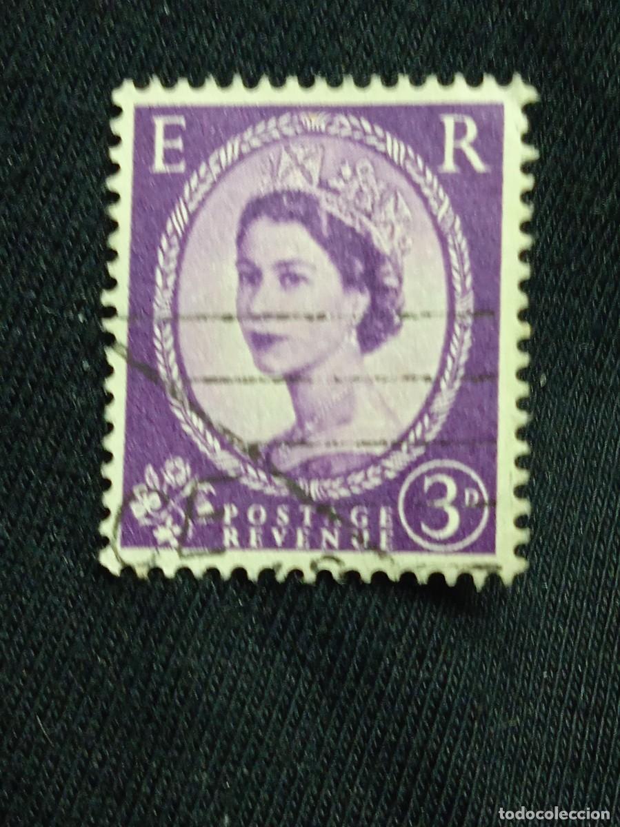 Sellos: SELLO REINA ISABEL DE INGLATERRA, QUEEN ELIZABETH II, 3D 1952 - 1954