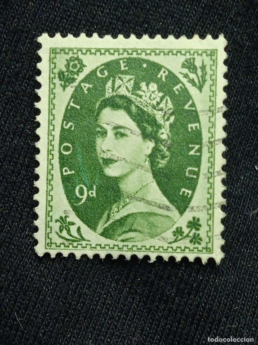 Sellos: SELLO REINA ISABEL DE INGLATERRA, QUEEN ELIZABETH II, 9D 1966