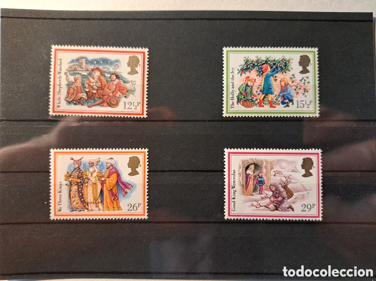 Sellos: Lote (4) Navidad U.K. - Foto 1