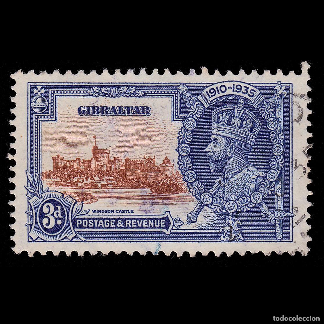 Selos: GIBRALTAR.1935.GV.Jubilee.3d.brown-deep blue.SG 115.USED.