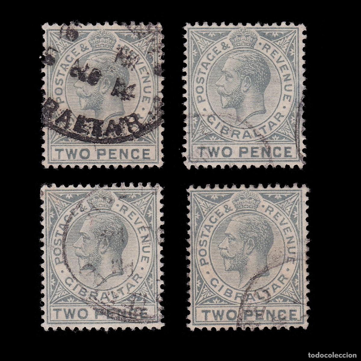 Timbres: GIBRALTAR.1912.GV.2d.SG 87.USED.set 4.Mult Crown CA