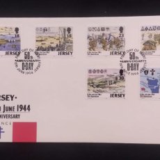Sellos: O) 1994 JERSEY, THE PHILATELIC BUREAU, AIRBORNE FORCE ENROUTE TO DROP ZONES, ALLIED FLEET, COMING A