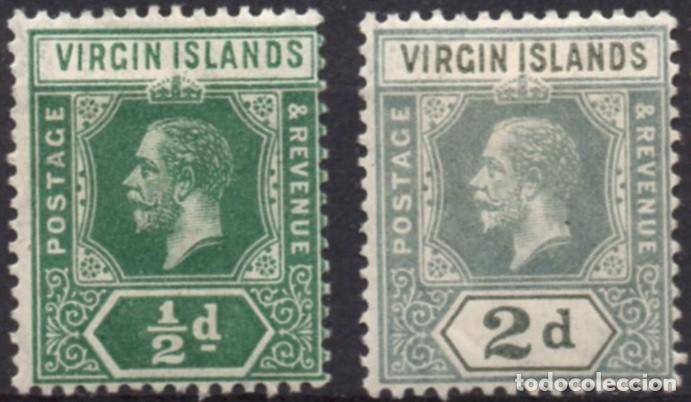 Briefmarken: VIRGIN ISLANDS/1913/MH/SC#38, 40/ REY JORGE V / KGV / DIE I / SET PARCIAL