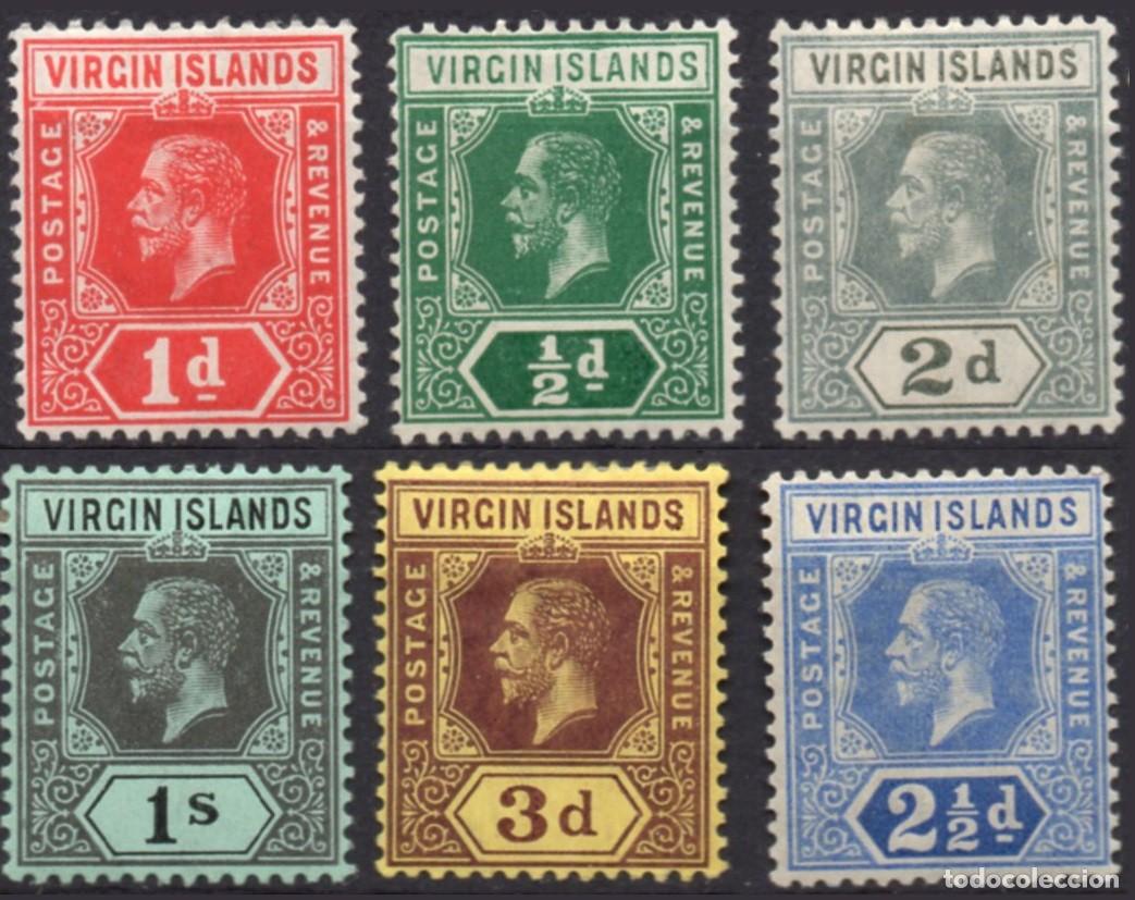 Timbres: VIRGIN ISLANDS/1913/MH/SC#39-42, 44/ REY ORGE V / KGV / DIE I / SET PARCIAL